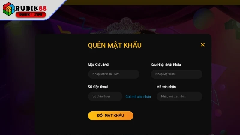 Lưu ý khi quên mật khẩu vào tài khoản Rubik88