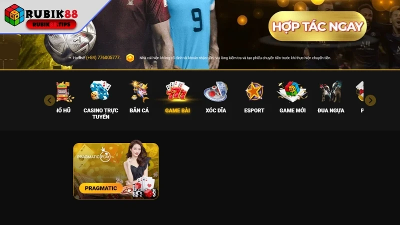 Hướng dẫn tham gia đặt cược game bài Rubik88