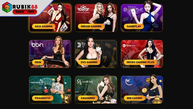 Đối tác uy tín của sảnh Casino Rubik88